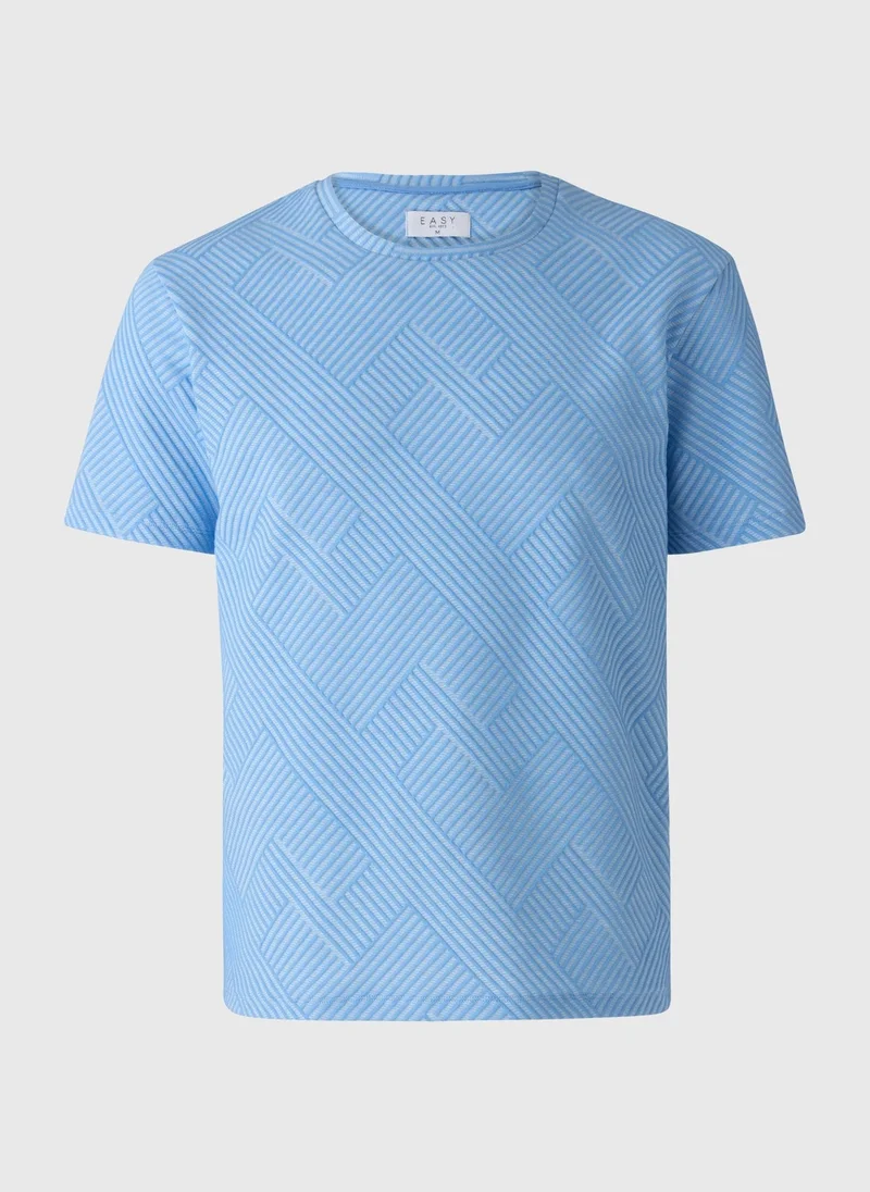 ماتلان تيشيرت ذكي بنقش شيفرون أزرق