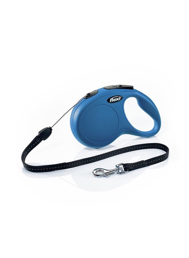 Flexi New Classic Retractable Dog Leash (Cord), 26 ft, Small, Blue - Image 1