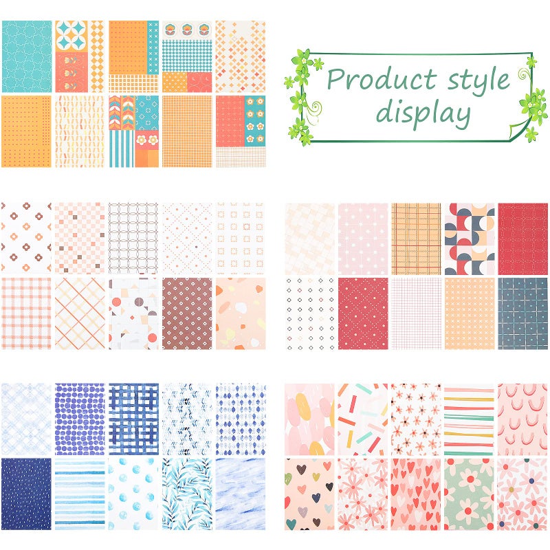 Tenare 500 Sheets Vintage DIY Scrapbook Aesthetic Paper Supplies Decorative Paper Material for DIY Scrapbook Journal Photo Album Crafts(3.35 x 2.17 Inches,Stylish Style) - Image 5