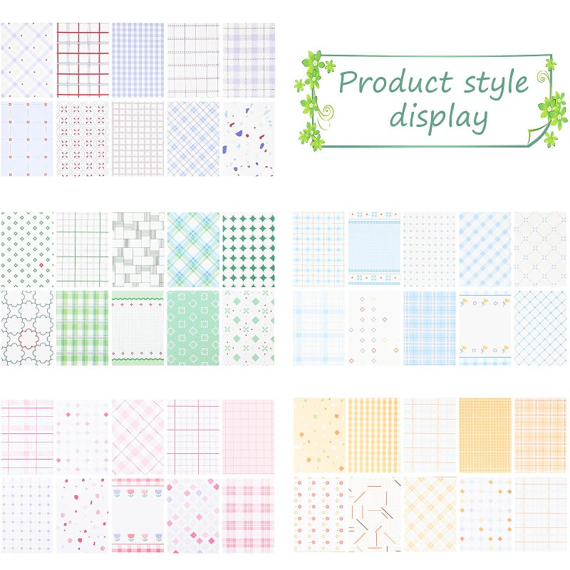 Tenare 500 Sheets Vintage DIY Scrapbook Aesthetic Paper Supplies Decorative Paper Material for DIY Scrapbook Journal Photo Album Crafts(3.35 x 2.17 Inches,Stylish Style) - Image 4