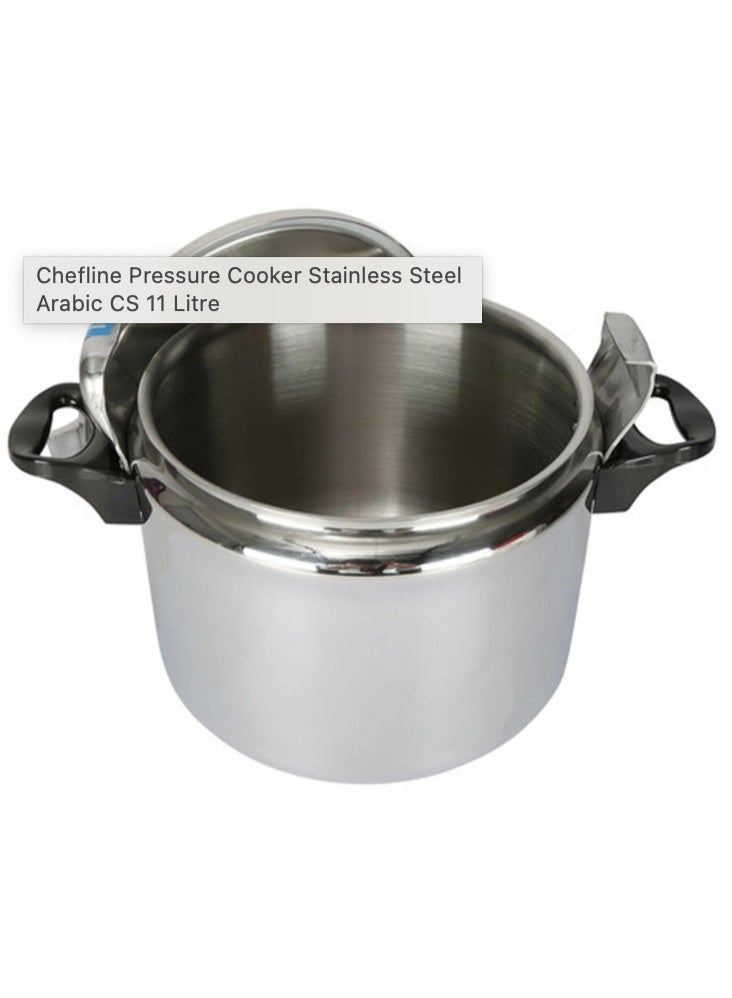 Chefline Pressure Cooker Stainless Steel Arabic CS 11 Litre - Image 2