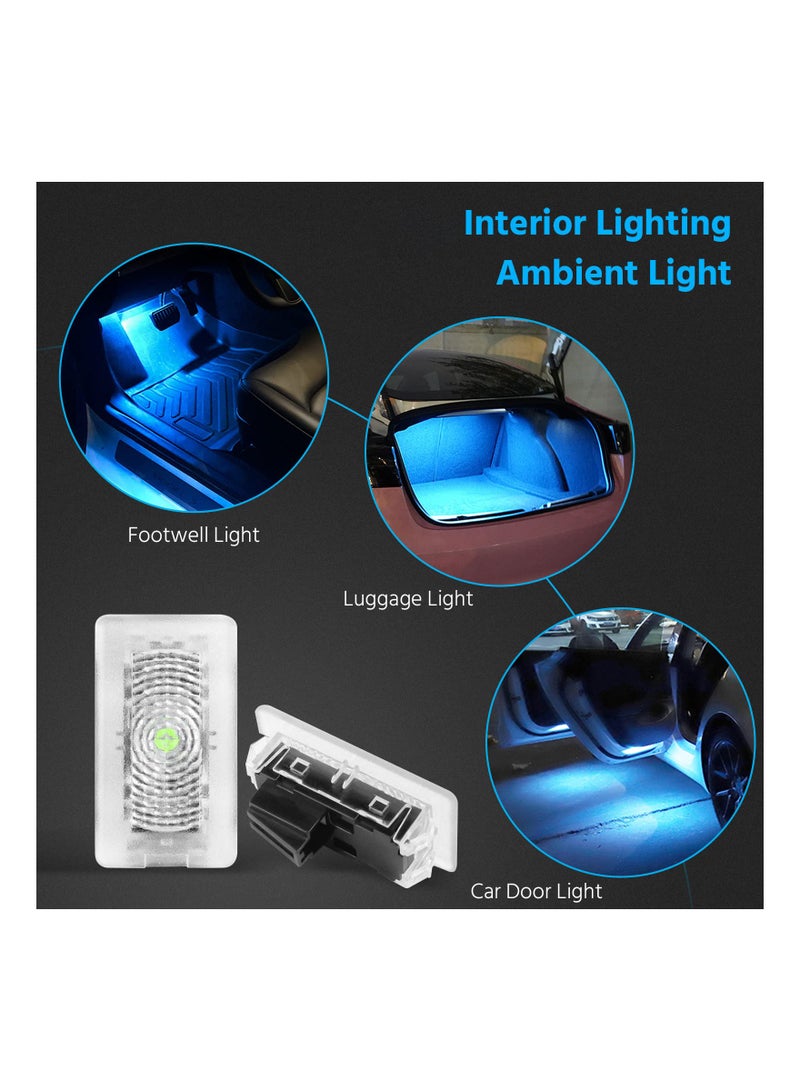 Car Interior LED Lights Bulbs, Fit for Tesla Model 3/Y/S/X Interior LED Lights Bulbs Kit, bright Easy-Plug Replacement Lights, Fit Trunk, Frunk, Door Puddle, Foot-Well, Tesla Accessories (4Pack) - Image 2