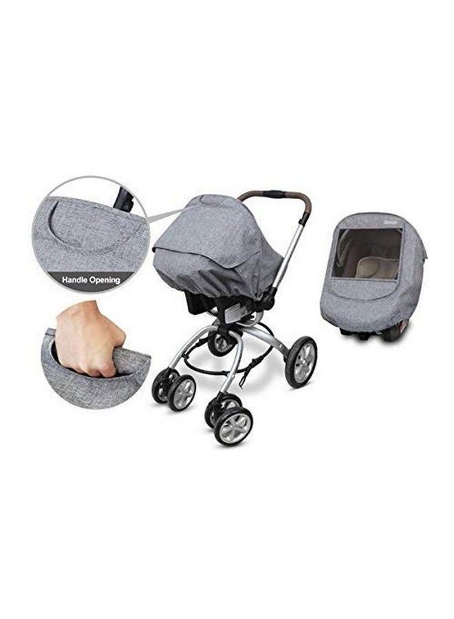 Manito Melange Infant Car Seat Weather Shield (Black Grey) - Image 4