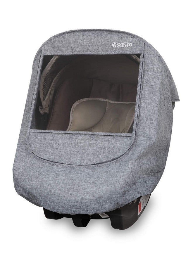 Manito Melange Infant Car Seat Weather Shield (Black Grey) - Image 1