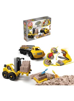 Apexma Forklift Construction Kinetic Sand Set 750 Gr. - Construction Vehicle Sand Set - Accessory Building Design Construction Sand Set  - Image 1
