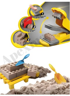 Apexma Forklift Construction Kinetic Sand Set 750 Gr. - Construction Vehicle Sand Set - Accessory Building Design Construction Sand Set  - Image 2