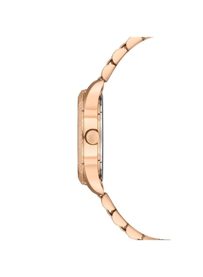 U.S. Polo Assn. Stile Silver Dial Rose Gold Stainless Steel Bracelet Analog Watch for Women 30mm - Image 2