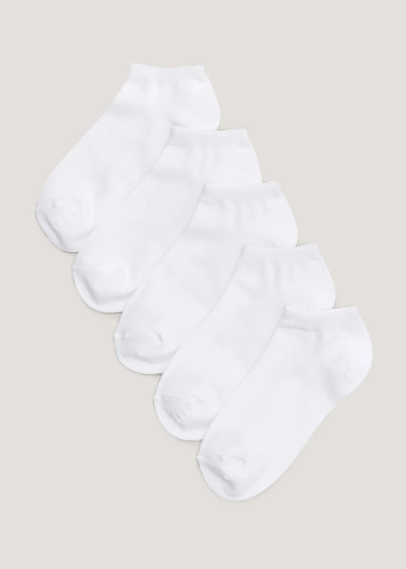 ماتلان Kids 5 Pack White Trainer Socks