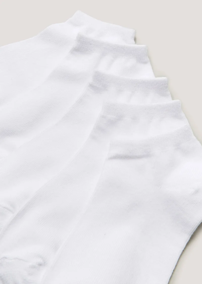 ماتلان Kids 5 Pack White Trainer Socks
