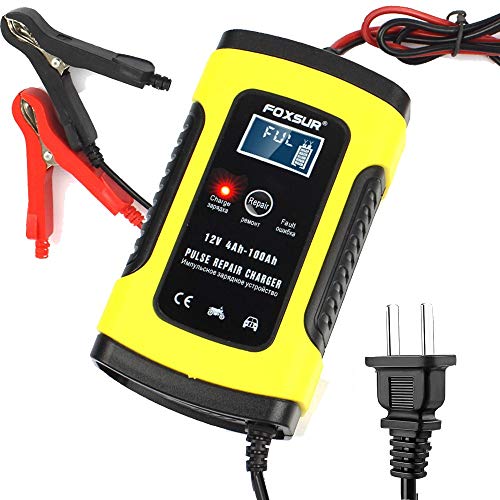 IEIK 12V 5 Amp Automotive Smart Battery Charger Maintainer for Car, Motorcycle, RV, SUV, Lawn Mower, Boat, RV, SUV, ATV and More - Image 1