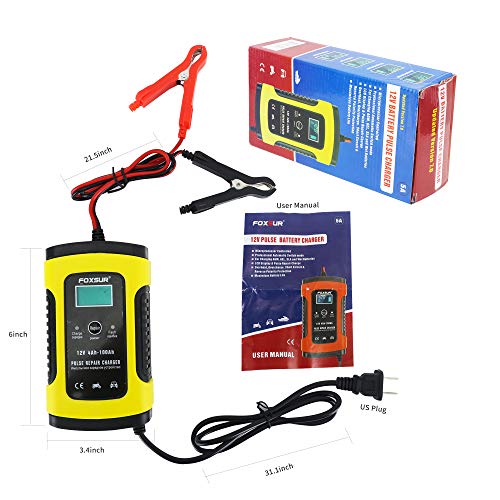 IEIK 12V 5 Amp Automotive Smart Battery Charger Maintainer for Car, Motorcycle, RV, SUV, Lawn Mower, Boat, RV, SUV, ATV and More - Image 3