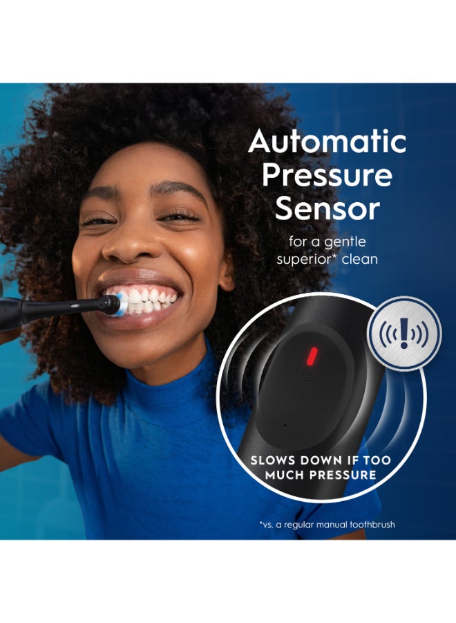 Oral-B iO Series 2 Rechargeable Electric Toothbrush Set, Night Black, Removes up to 100% More Plaque, with Personalized Brushing Modes, Visible Gum Pressure Sensor, 1 Set - Image 5