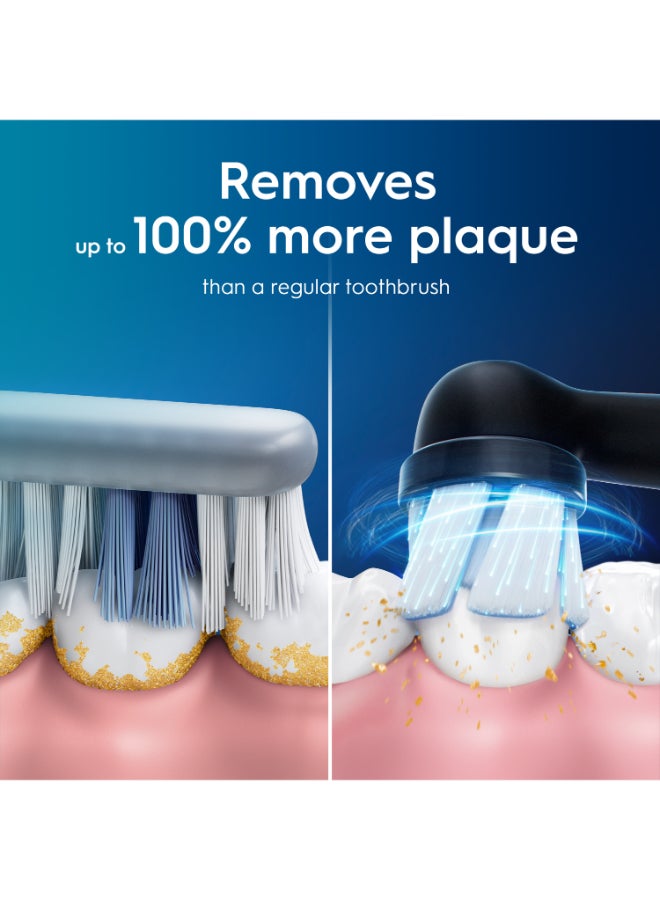 Oral-B iO Series 2 Rechargeable Electric Toothbrush Set, Night Black, Removes up to 100% More Plaque, with Personalized Brushing Modes, Visible Gum Pressure Sensor, 1 Set - Image 3