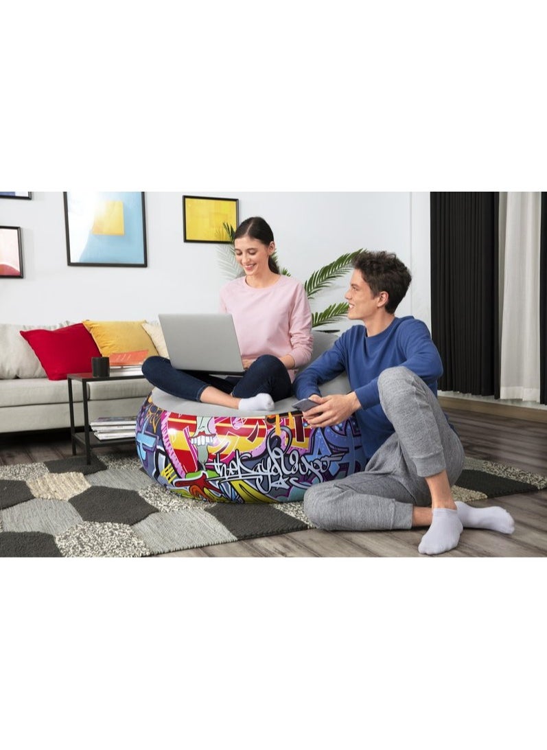 Bestway - Bestway Graffiti Air Chair 1.12m x 1.12m x 66cm #75075 - Image 1