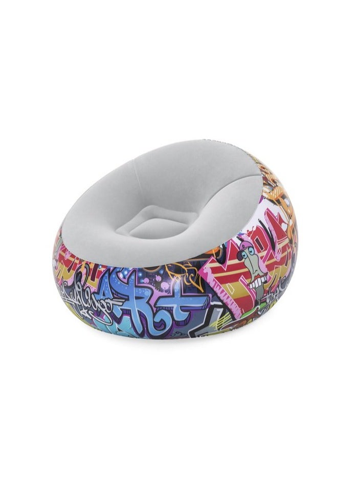 Bestway - Bestway Graffiti Air Chair 1.12m x 1.12m x 66cm #75075 - Image 1