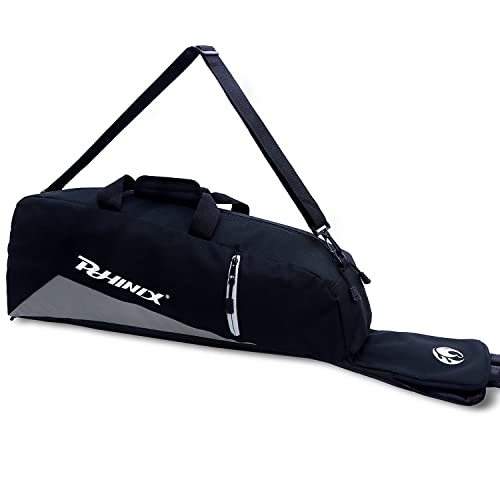 PHINIX Equipment Tote bag for Baseball and Softball- Holds Bat, Helmet, & Glove (Black & Gray) - Image 1