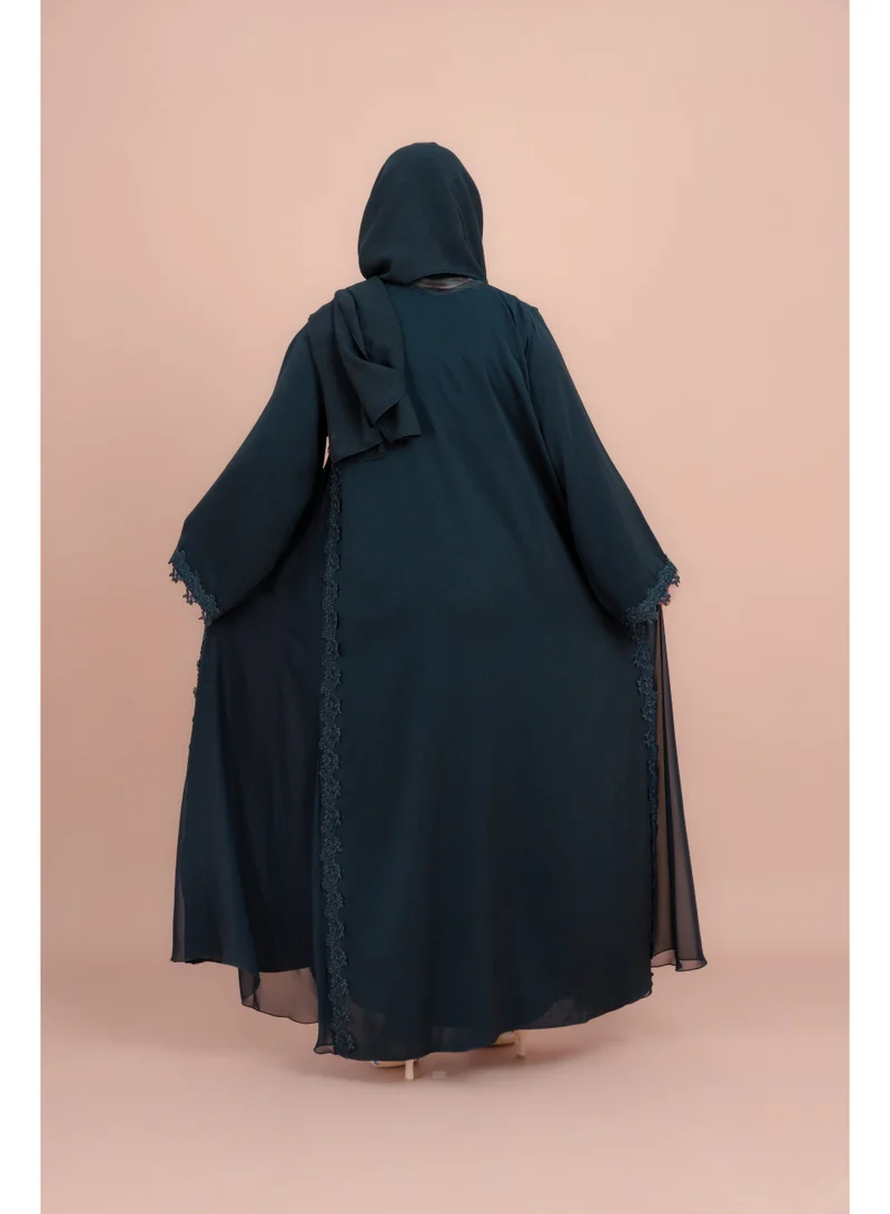 IKKXA Luxe Kulfa Embellished Abaya AIK125 Black