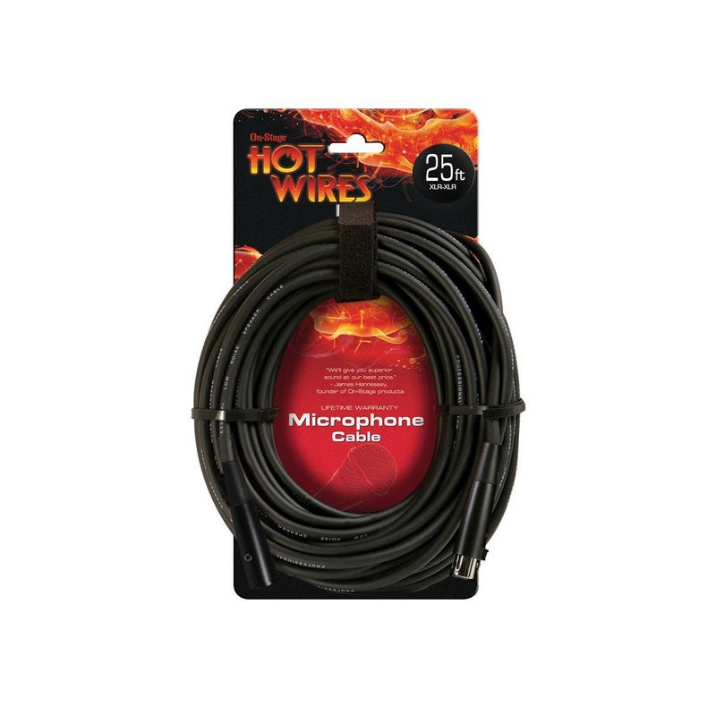 OnStage On-Stage Hot Wires XLR Microphone Cable, 25 Feet - Image 3