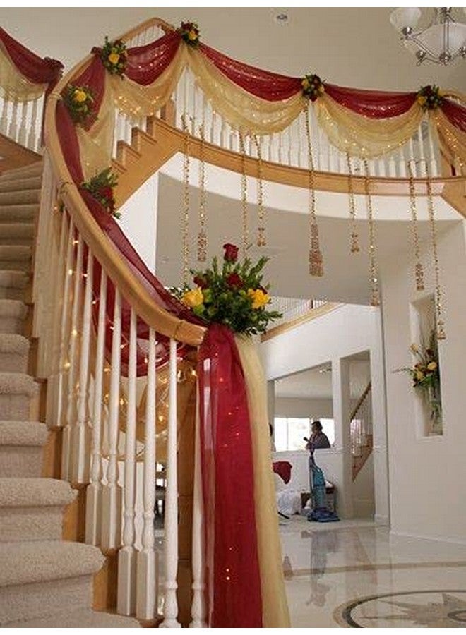 Just Flowers شبكة مش mesh حمراء بطول 15 متر لتزيين الباقات، تغليف الهدايا، تزيين الحفلات، تزيين الماندير، تعبئة الفواكه وتغليف هدايا العروس (أحمر، عرض 30 بوصة، طول 15 متر) - Image 3