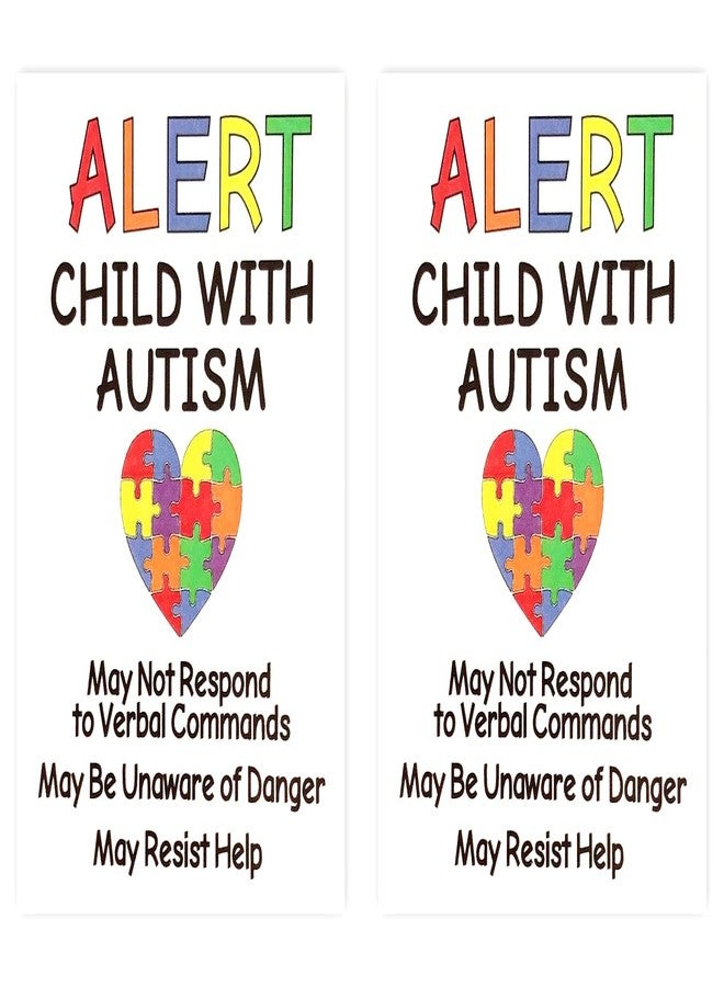 Max Petals Autism Alert Decals (2-Pack) - 3x4 Emergency Safety Stickers for Children with Autism - Car, Window, Door Signs - Image 1