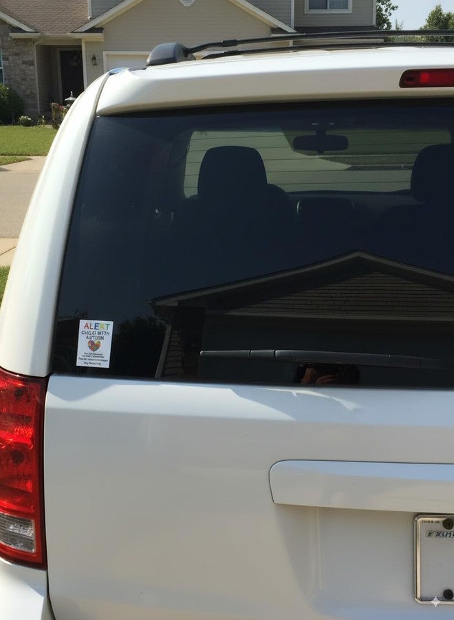 Max Petals Autism Alert Decals (2-Pack) - 3x4 Emergency Safety Stickers for Children with Autism - Car, Window, Door Signs - Image 4