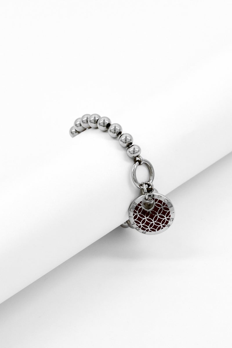 POLICE Women 2Pcs Stainless Steel Necklace And Bracelet Set, Silver - Image 1