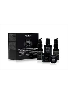 Brickell Men's Products Brickell Men's Complete Defense Anti Aging Routine, Night Face Cream, Vitamin C Day and Night Serum, Facial Moisturizer w/SPF and Eye Cream, Natural and Organic, Scented, Skin Care Gift Set  - Image 1