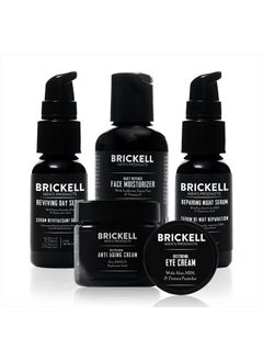 Brickell Men's Products Brickell Men's Complete Defense Anti Aging Routine, Night Face Cream, Vitamin C Day and Night Serum, Facial Moisturizer w/SPF and Eye Cream, Natural and Organic, Scented, Skin Care Gift Set  - Image 3