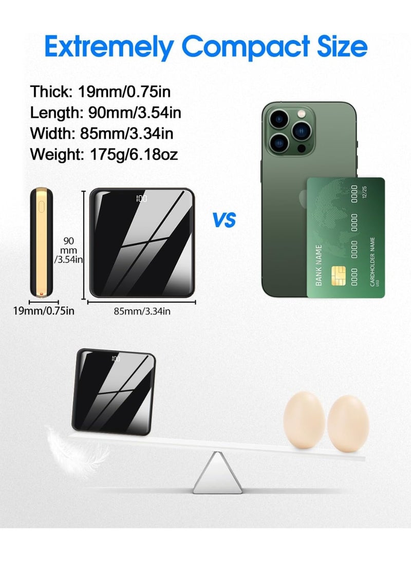 ESSAGER 10000mah Ultra-Thin Portable Power Bank with Built-In 4 Charging Cables, Lcd Power Display, 5 Output Ports, Compatible with iPhone/Android/iPad. - Image 3