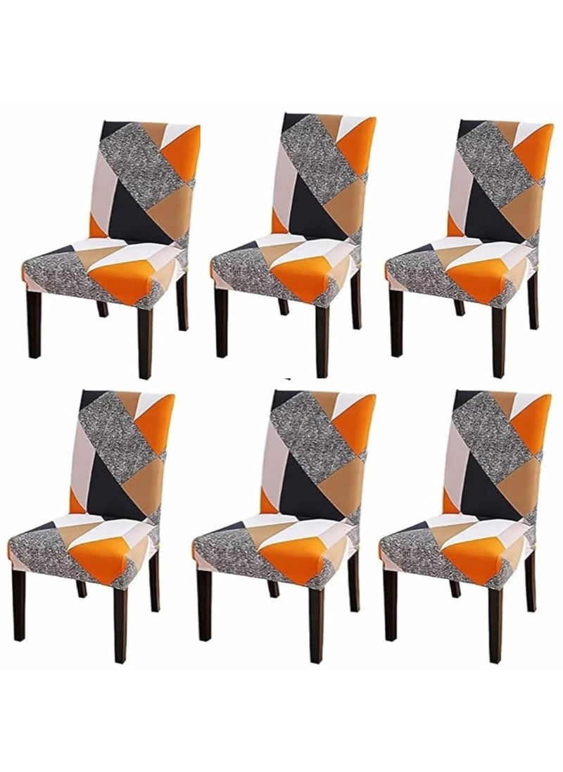 Cloud Search Cloud Search Dining Chair Cover Dining Chair Covers Set of 6 Easy Chair Cloth Elastic and Washable Dining Table Chair Cover Seater Waterproof Elastic Chair Covers for Home Party Wedding  - Image 1