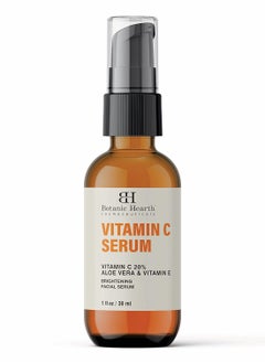 Botanic Hearth Vitamin C Serum for Face - Skin Care Formula with Vitamin E - Anti Aging Facial and Neck Serum, Reduces Appreance of Wrinkes, Acne, Under Eye Dark Circles & Dark Spot, 1 fl oz