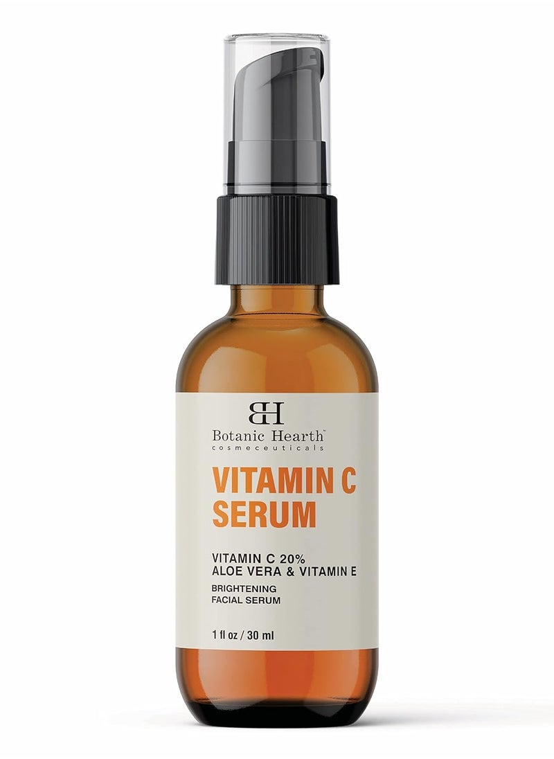 Botanic Hearth - Botanic Hearth Vitamin C Serum for Face - Skin Care Formula with Vitamin E - Anti Aging Facial and Neck Serum, Reduces Appreance of Wrinkes, Acne, Under Eye Dark Circles & Dark Spot, 1 fl oz - Image 1