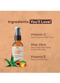 Botanic Hearth Botanic Hearth Vitamin C Serum for Face - Skin Care Formula with Vitamin E - Anti Aging Facial and Neck Serum, Reduces Appreance of Wrinkes, Acne, Under Eye Dark Circles & Dark Spot, 1 fl oz  - Image 2