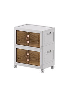 2 Layers Multi-Functional Foldable Storage Cabinet with Doors and Wheels (68L) - pzsku/Z431817EB232437624197Z/45/_/1694676369/bf59a923-514e-4bd1-b464-362512b354a9