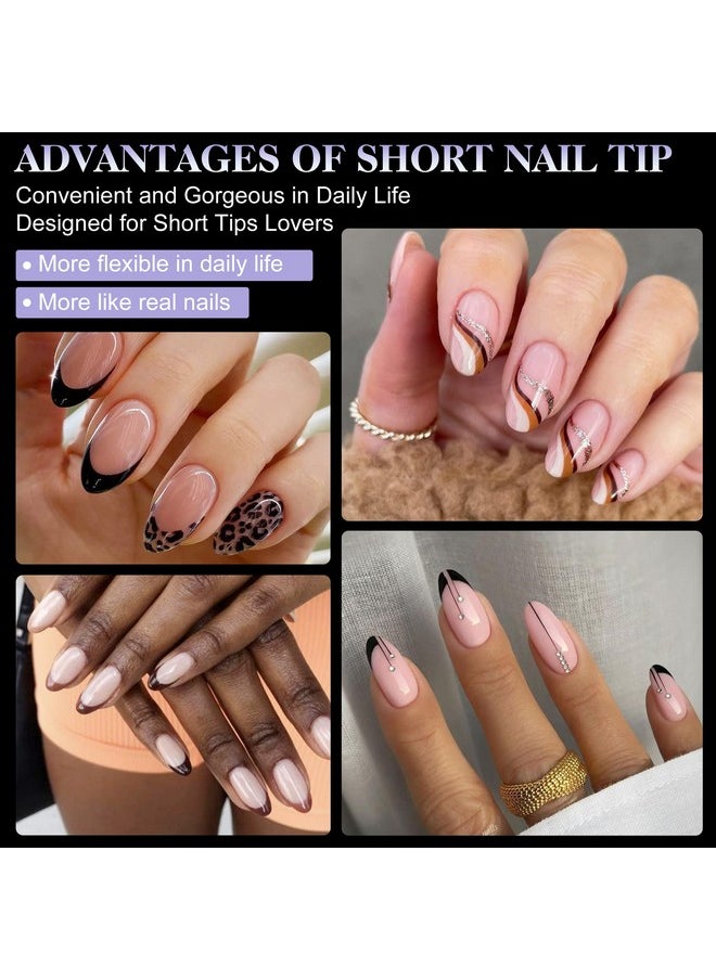 gelike ec Extra Short Soft Gel Nail Tips Kit For Soak Off Nail Extensionsfull Coveralmond Shapedprebuff Pmma Resinclear Ultrathin Design12 Sizes240 Pieces  - Image 5