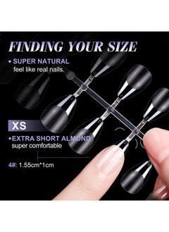 gelike ec Extra Short Soft Gel Nail Tips Kit For Soak Off Nail Extensionsfull Coveralmond Shapedprebuff Pmma Resinclear Ultrathin Design12 Sizes240 Pieces  - Image 2