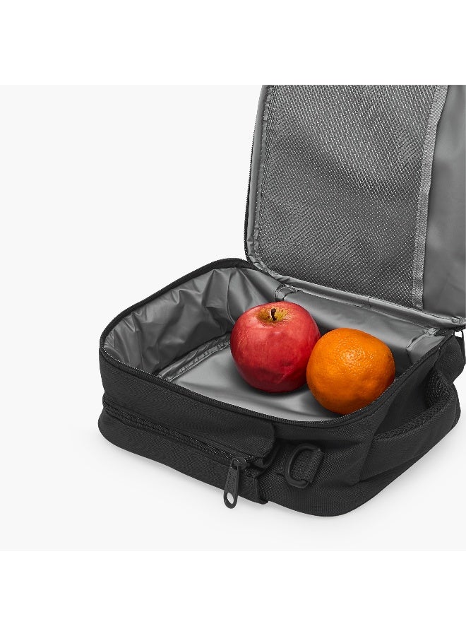 Must Lunch Bag-Monochrome-Sustainable-2 Cmprts (Rpet 900D Pu) Black \ 26X12X15 - Image 5