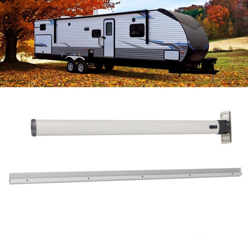 730mm/28.7in Foldable Table Leg Detachable Aluminium Alloy for RV Trailer Motorhome Wall Mount Desk - Image 1