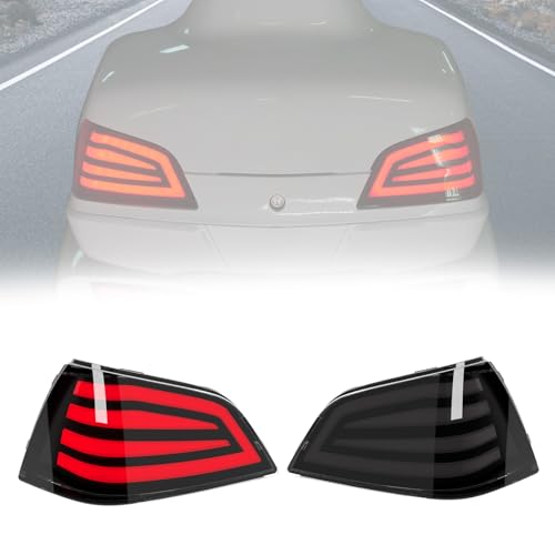 LUXEMOTO LED Tail Lights Brake Lights for 2001-2017 Goldwing GL1800 Tour Pack Models Only, 2 PCS Rear Running Break TailLights Lamp with Smoked Lenses for Honda Gold Wing GL1800 2001-2017 Accessories - Image 1
