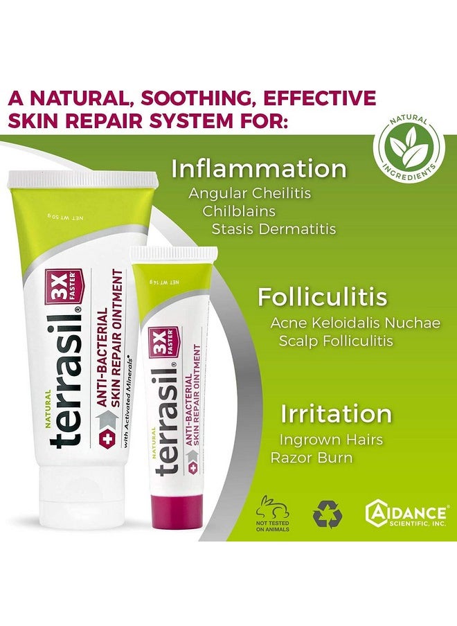 Terrasil Antibacterial Skin Repair 3X Faster Natural Ingredients For Treatment Of Fissures Folliculitis Angular Cheilitis Impetigo Chilblains Lichen Sclerosus Cellulitis By Terrasil (14 Gram)  - Image 2