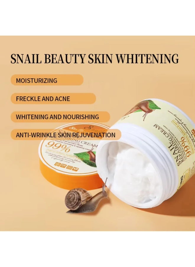 CKTUING Snail 96 Mucin Repairing Moisturizing Whitening Cream - 110g Brightening & Anti-Aging Face Cream | Deep Nourishment for Dark Spots, Pigmentation & Dull Skin - Image 4