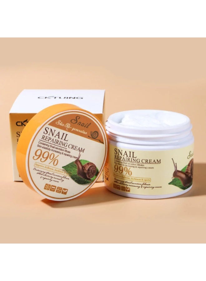CKTUING Snail 96 Mucin Repairing Moisturizing Whitening Cream - 110g Brightening & Anti-Aging Face Cream | Deep Nourishment for Dark Spots, Pigmentation & Dull Skin - Image 3
