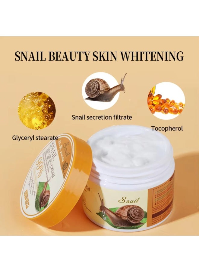 CKTUING Snail 96 Mucin Repairing Moisturizing Whitening Cream - 110g Brightening & Anti-Aging Face Cream | Deep Nourishment for Dark Spots, Pigmentation & Dull Skin - Image 5