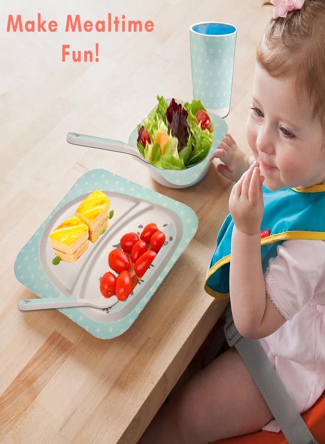 Tony Stark Bamboo Baby Feeding Set - 5-Piece Tableware for Toddlers, Kids & Babies Includes Plate, Bowl, Cup, Spoon, Fork - BPA-Free, Unbreakable Eco-Friendly |Organic & Natural (Deer) - Image 5