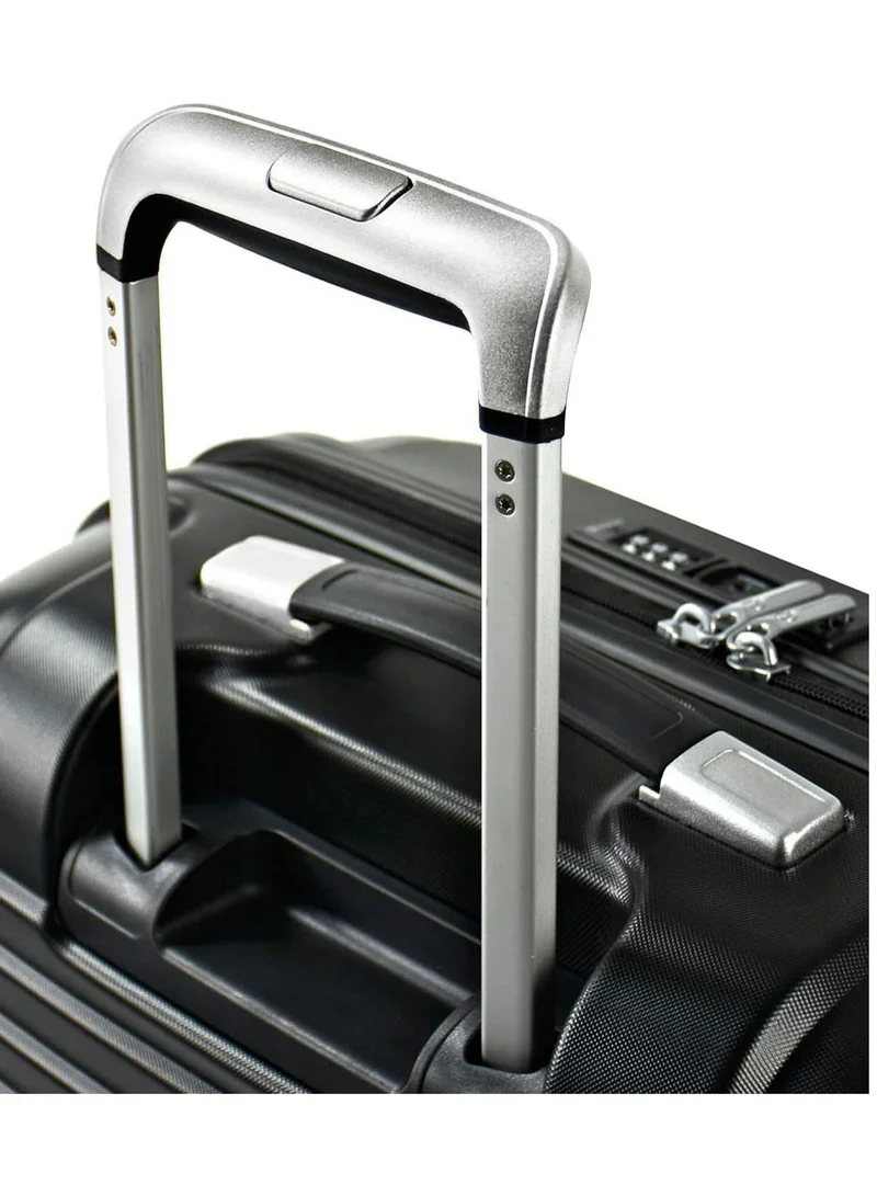 eminent Wheeled Suitcase TPO Hard Case Lightweight and Robust Travel Case 4 Quiet 360 Degree Wheels TSA Lock Telescopic Handle Minimalist & Modern KH16 Set of 3 Black