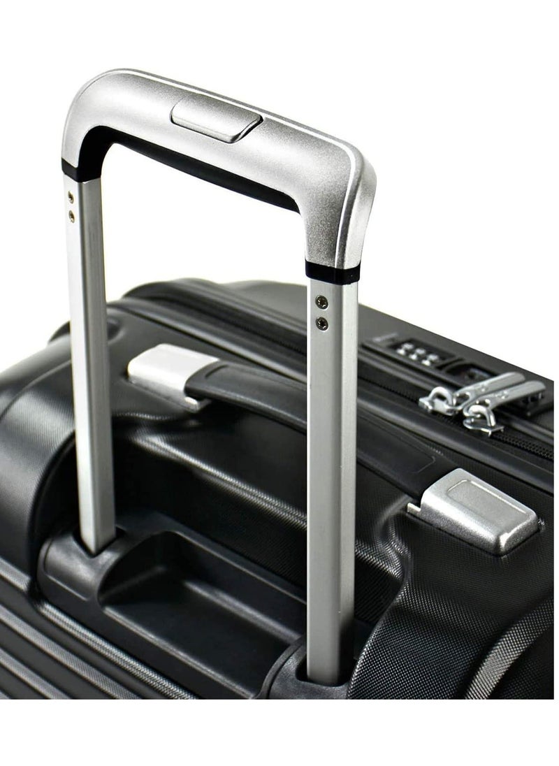 eminent - Wheeled Suitcase TPO Hard Case Lightweight and Robust Travel Case 4 Quiet 360 Degree Wheels TSA Lock Telescopic Handle Minimalist & Modern KH16 Set of 3 Black - Image 1