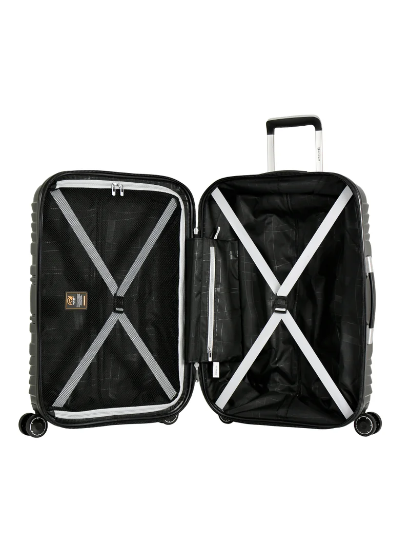 eminent Wheeled Suitcase TPO Hard Case Lightweight and Robust Travel Case 4 Quiet 360 Degree Wheels TSA Lock Telescopic Handle Minimalist & Modern KH16 Set of 3 Black