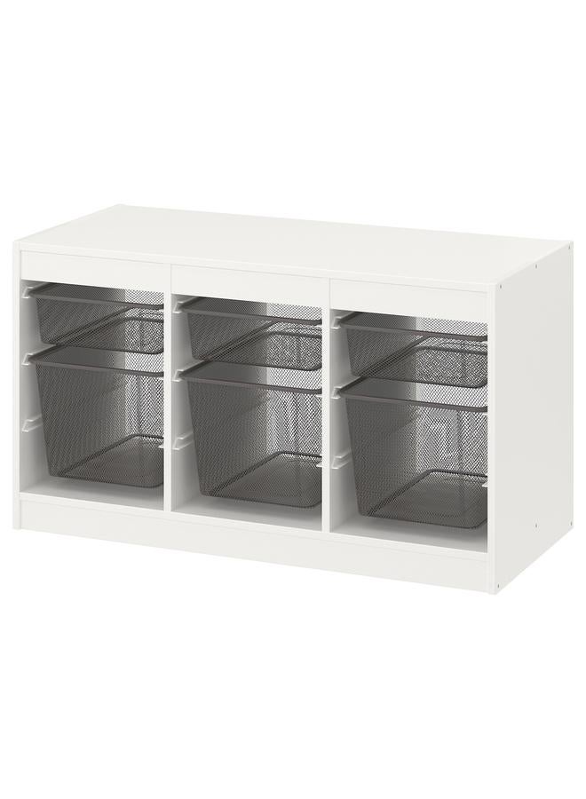 Zaboon Storage combination, white/dark grey, 99x44x56 cm  - Image 1