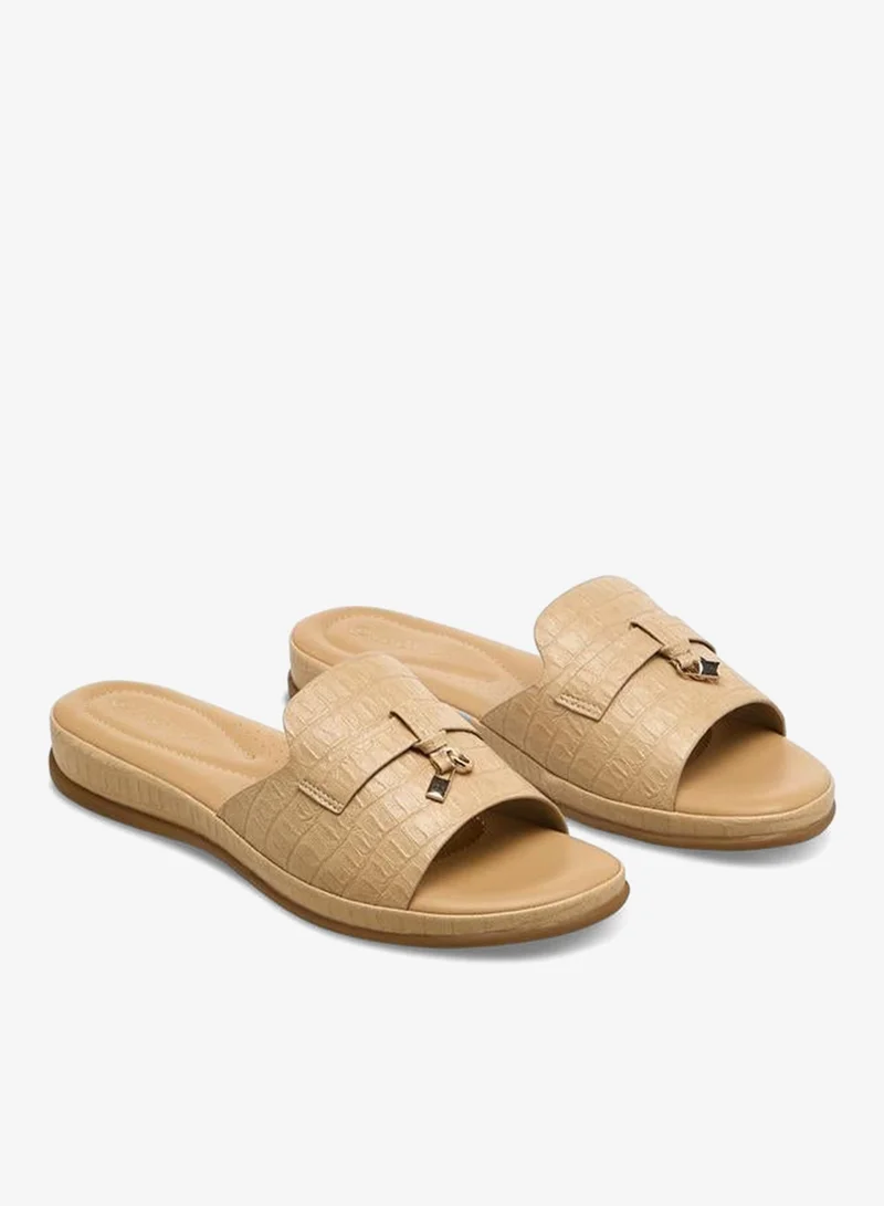 Le Confort Women Textured Slide Sandals