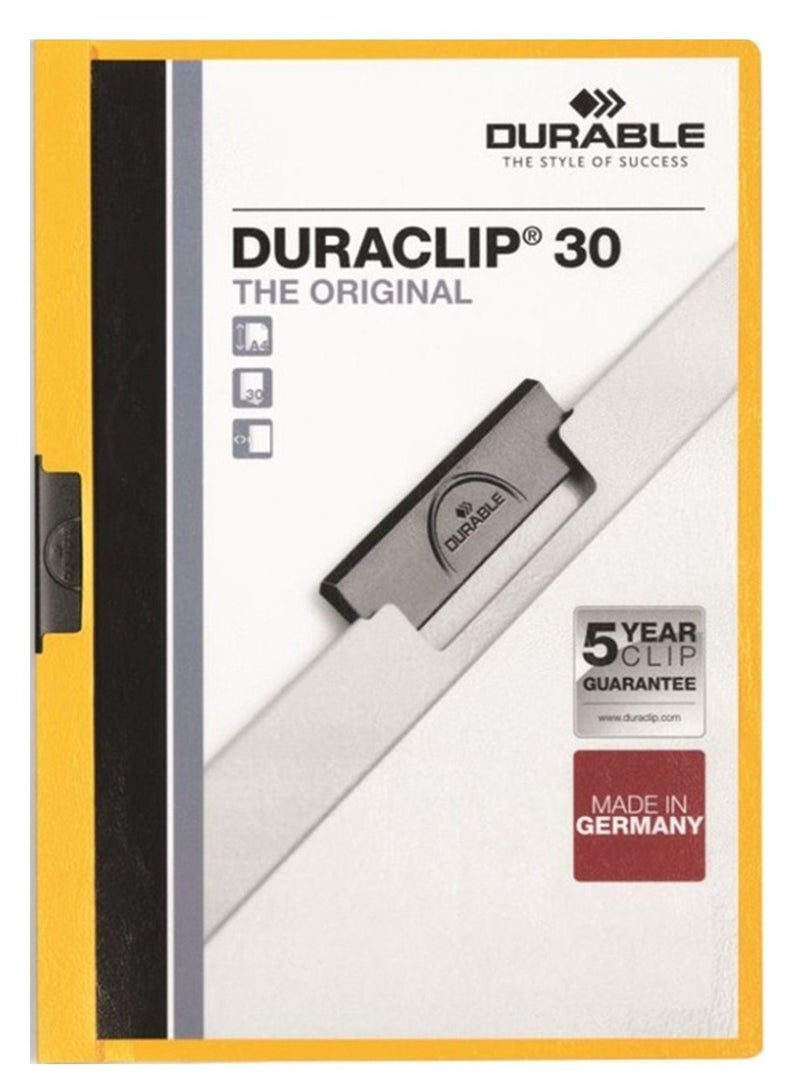 Durable 25-Piece Duraclip Clip Folder Yellow - Image 2